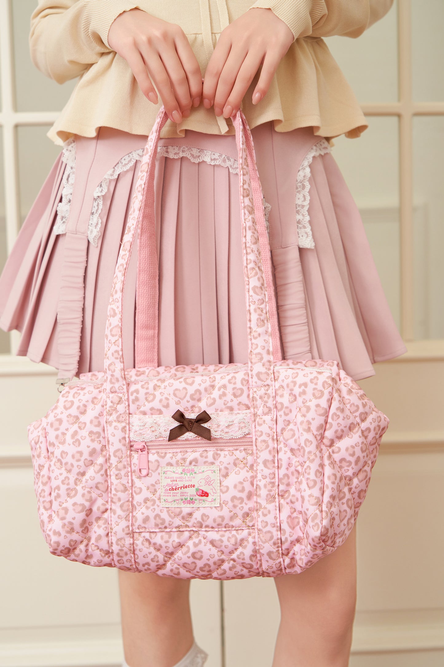 leopard quilted bag