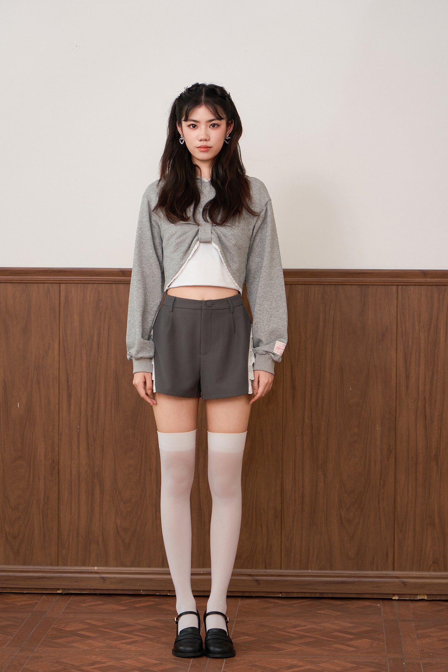 bodice ribbon hoodie