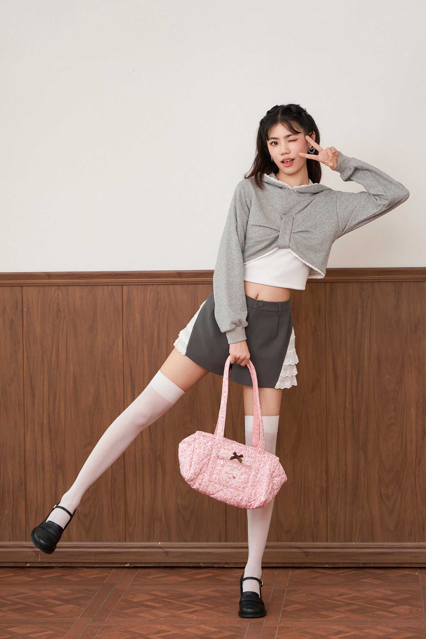 bodice ribbon hoodie