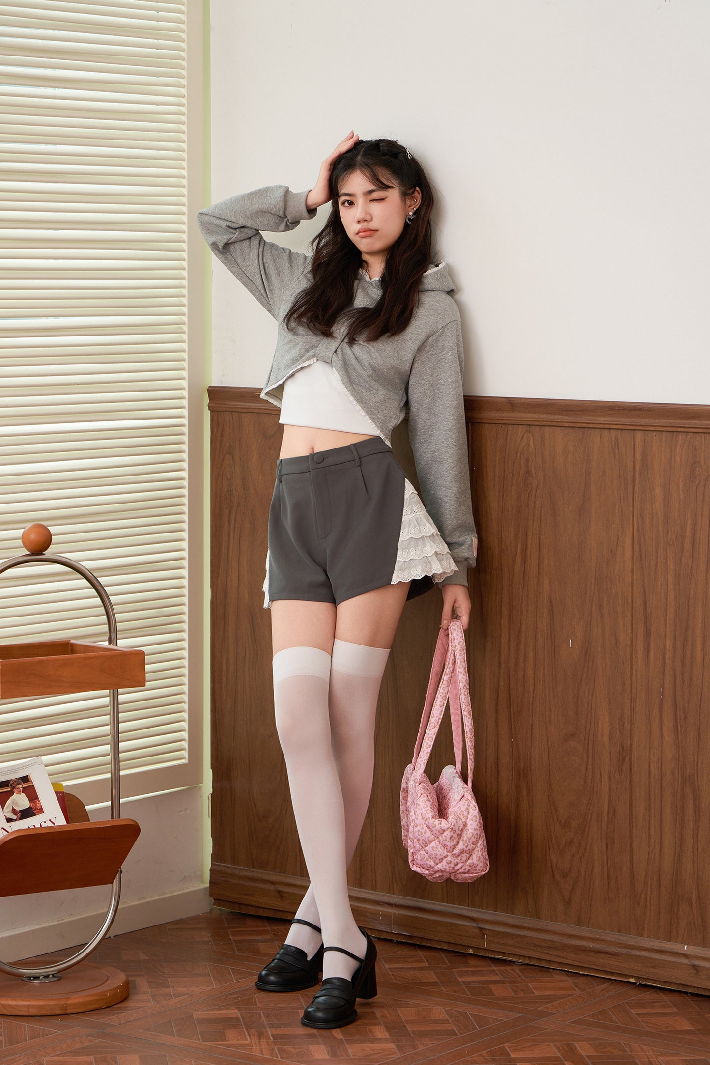 bodice ribbon hoodie