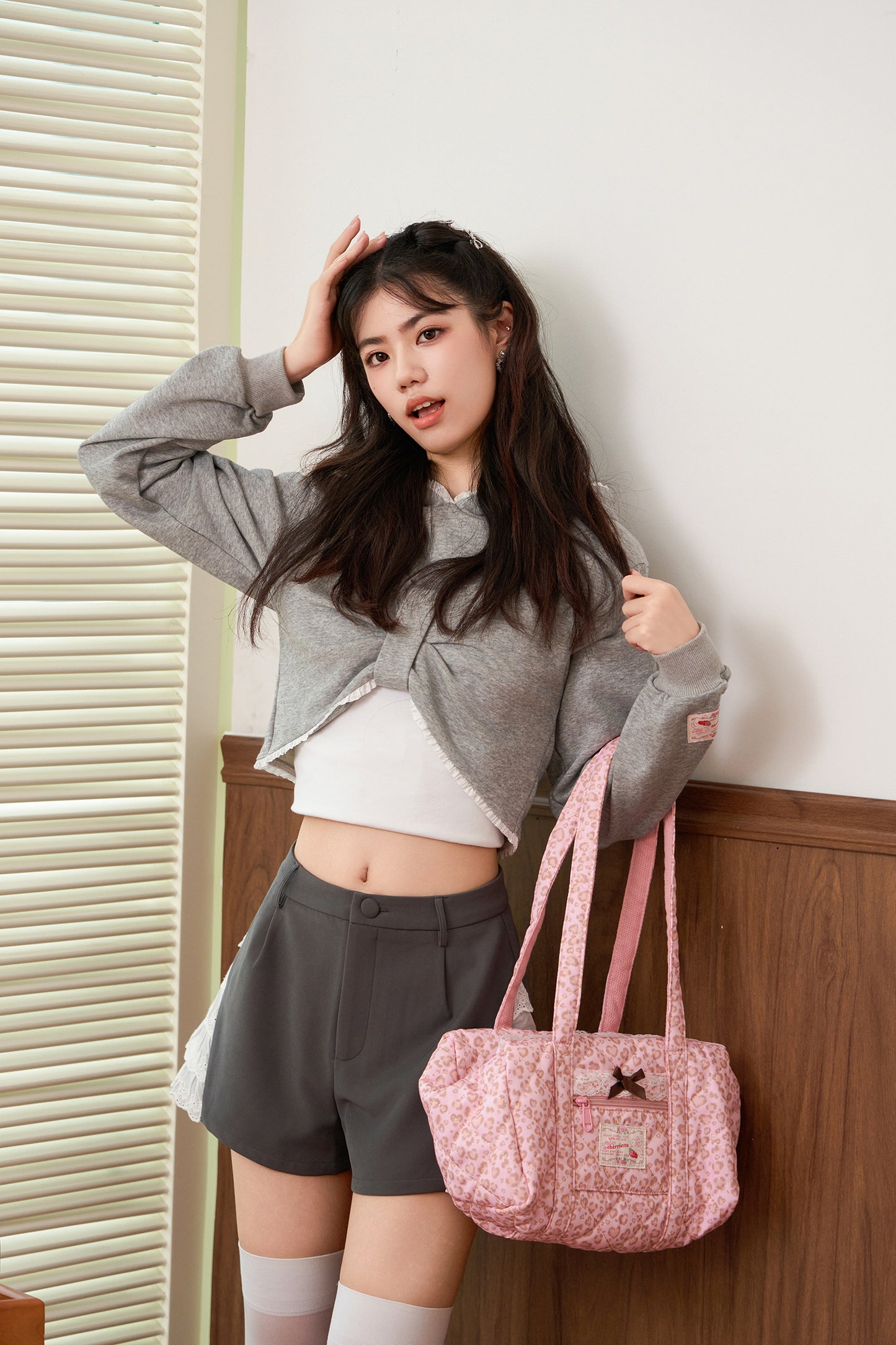 bodice ribbon hoodie