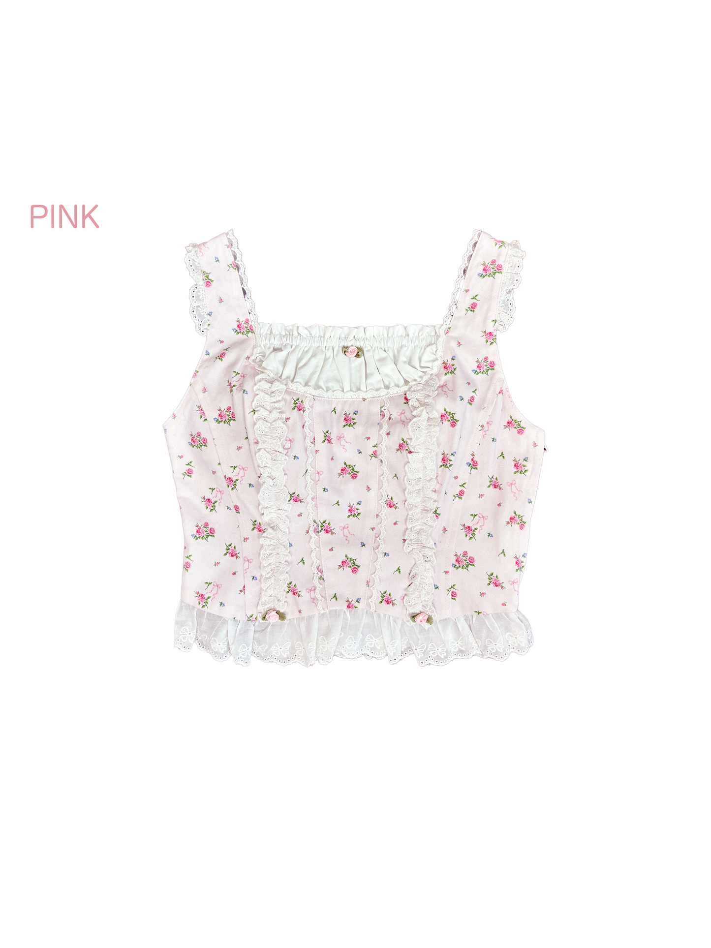 petit floral denim ballerina bustier
