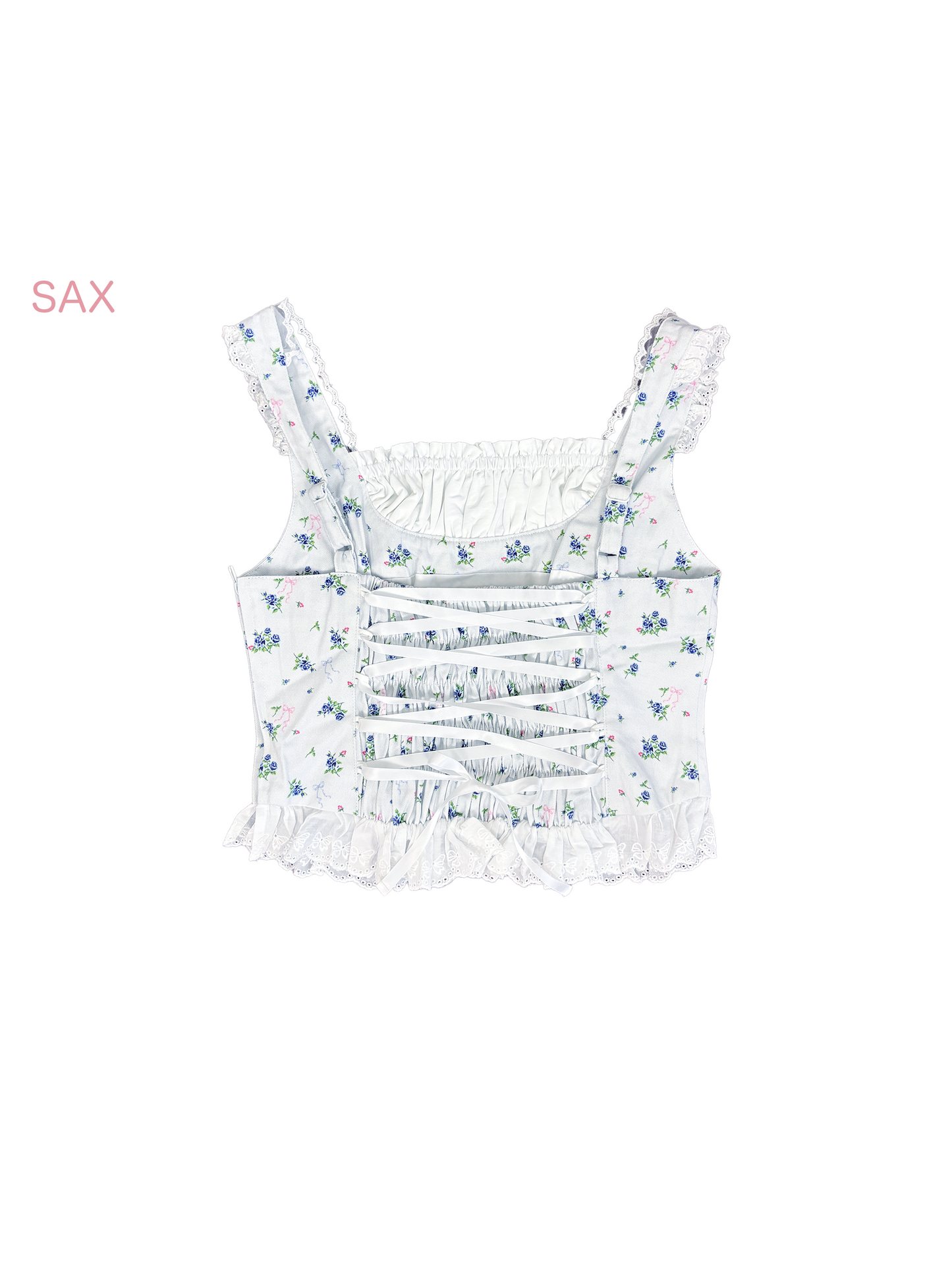 petit floral denim ballerina bustier