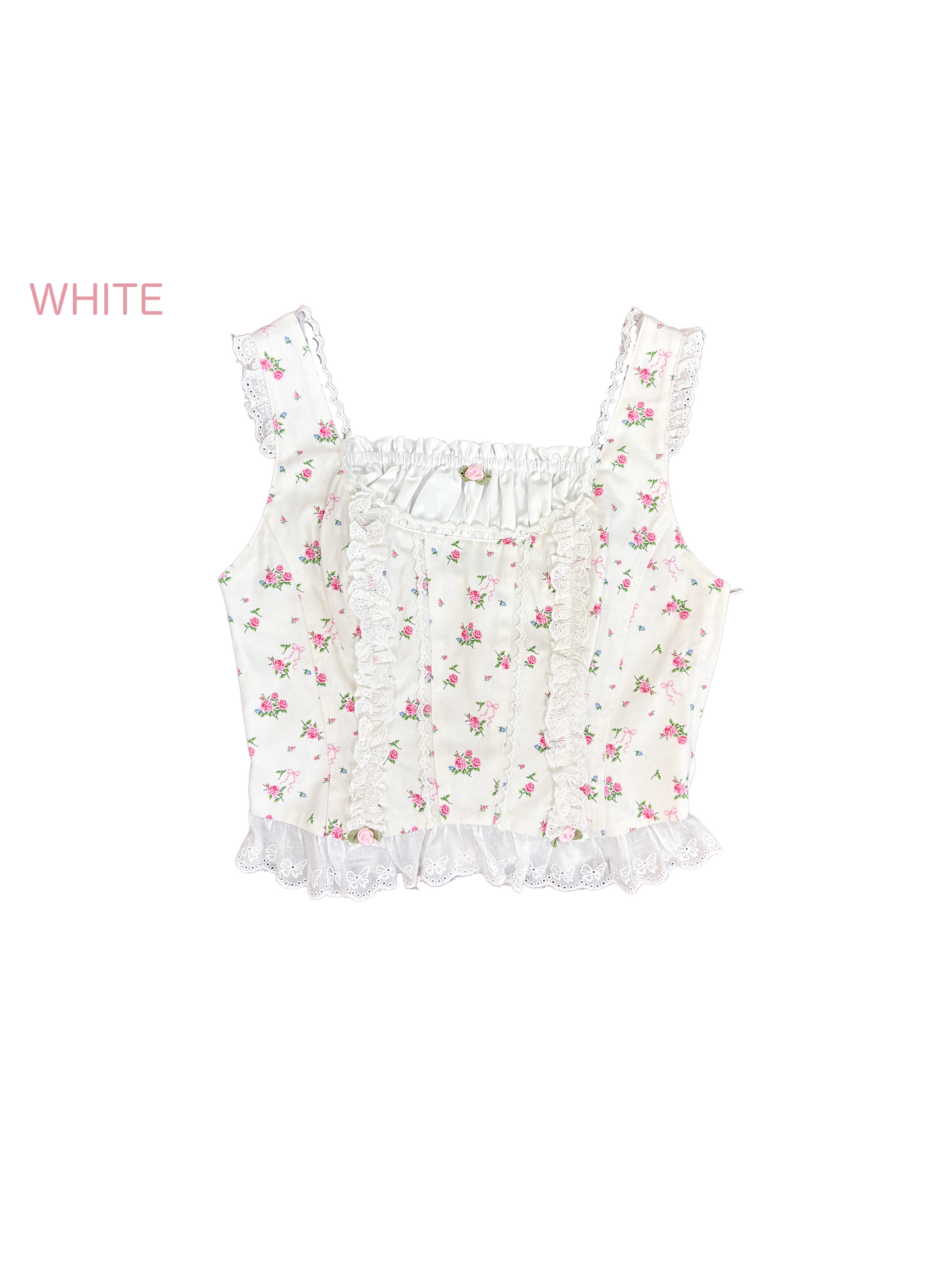 petit floral denim ballerina bustier