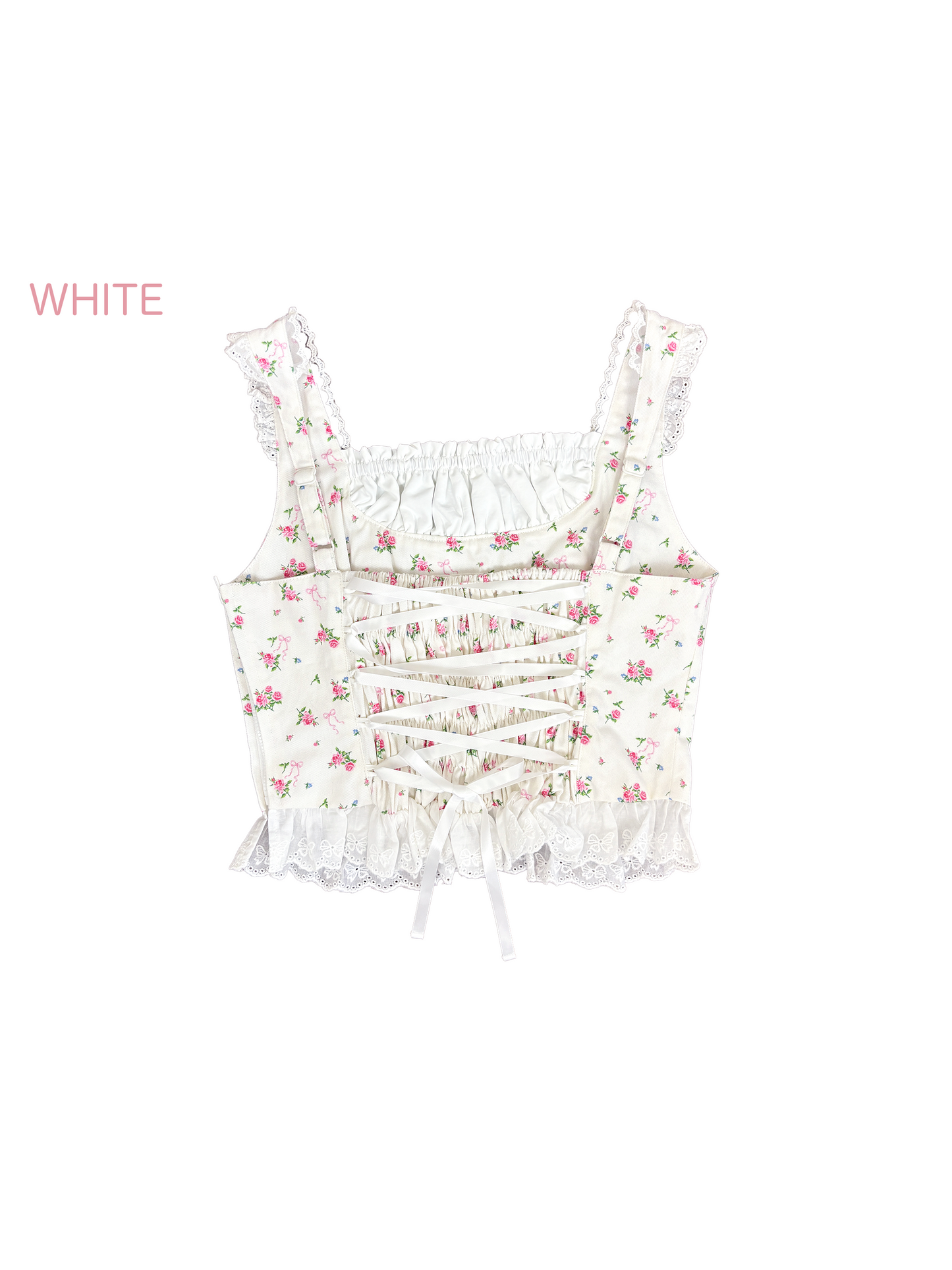petit floral denim ballerina bustier