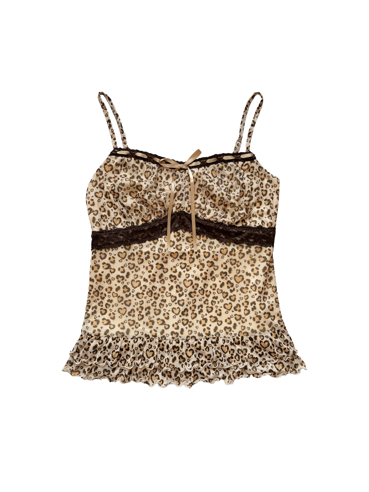 gal leopard mesh camisole