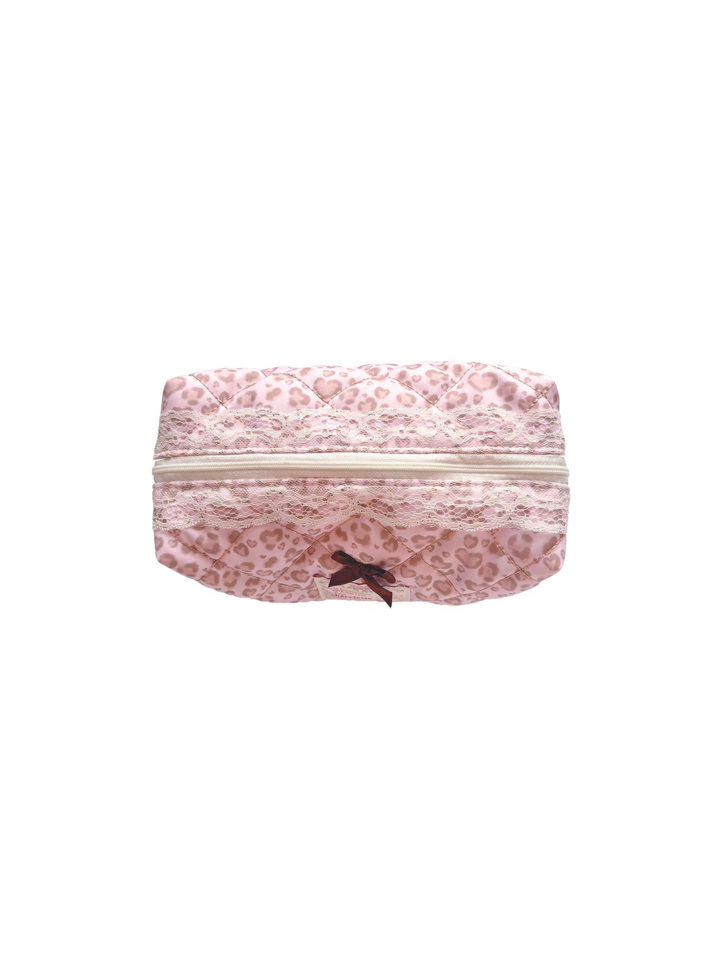 leopard quilted pouch