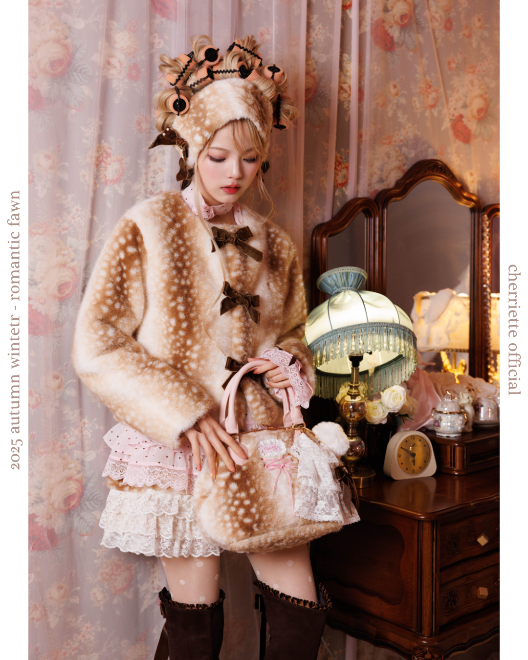 fawn ribbon coat