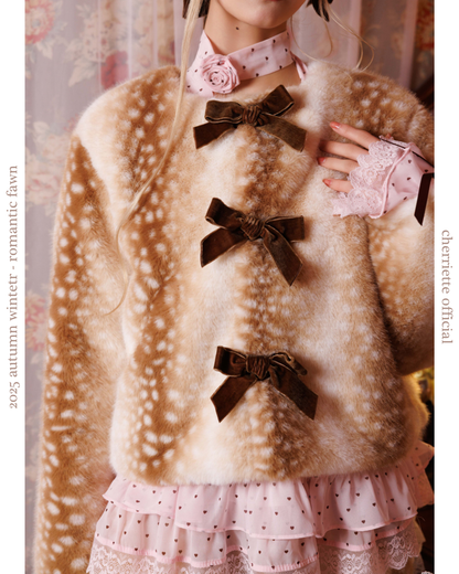 fawn ribbon coat