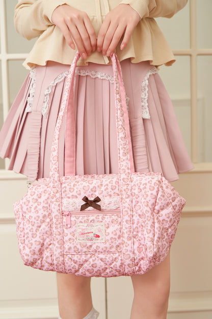 leopard quilted bag