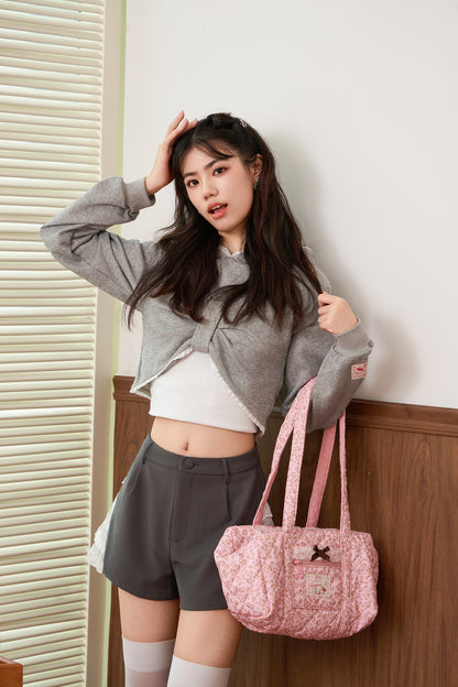 bodice ribbon hoodie