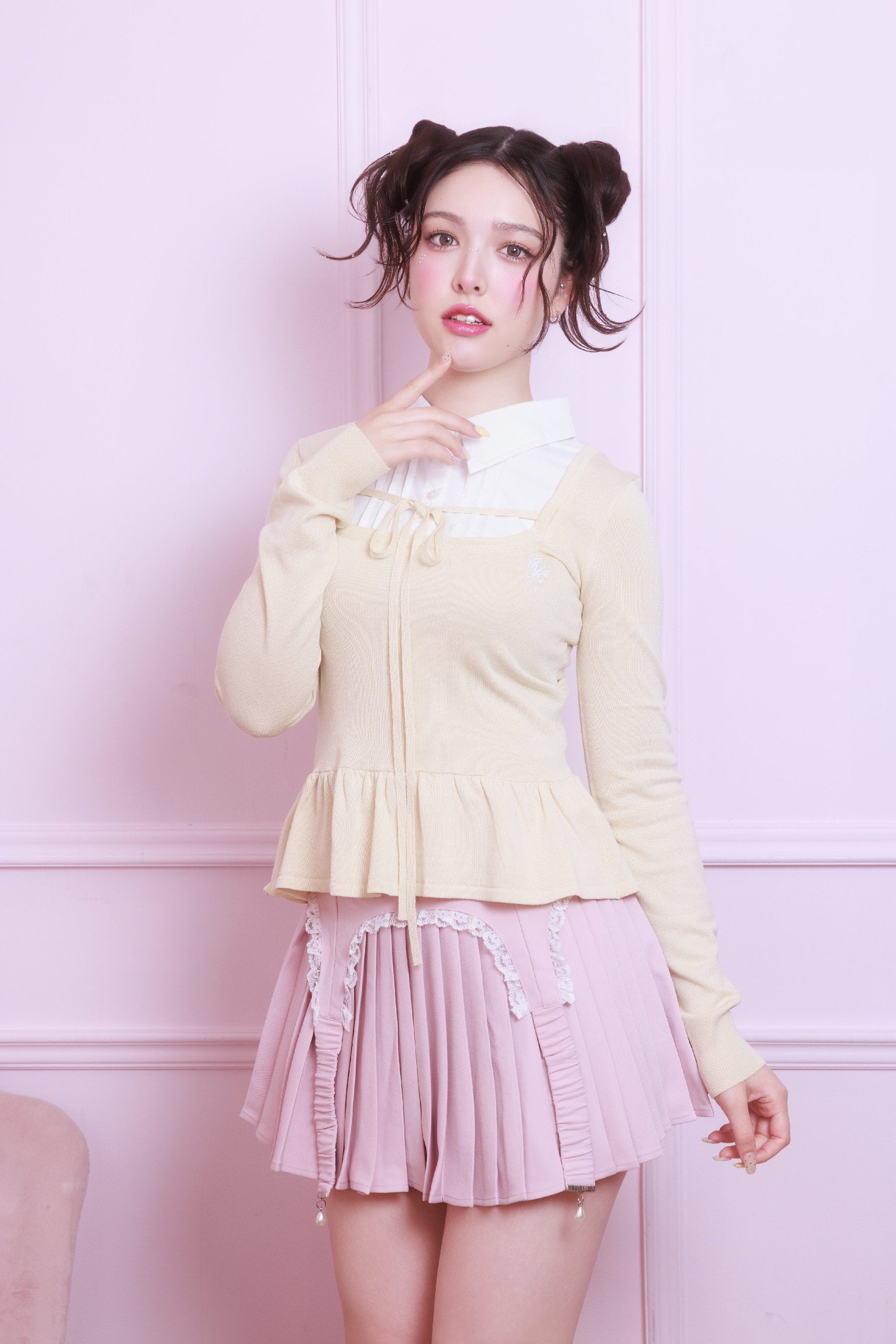 layered peplum knit top – cherriette