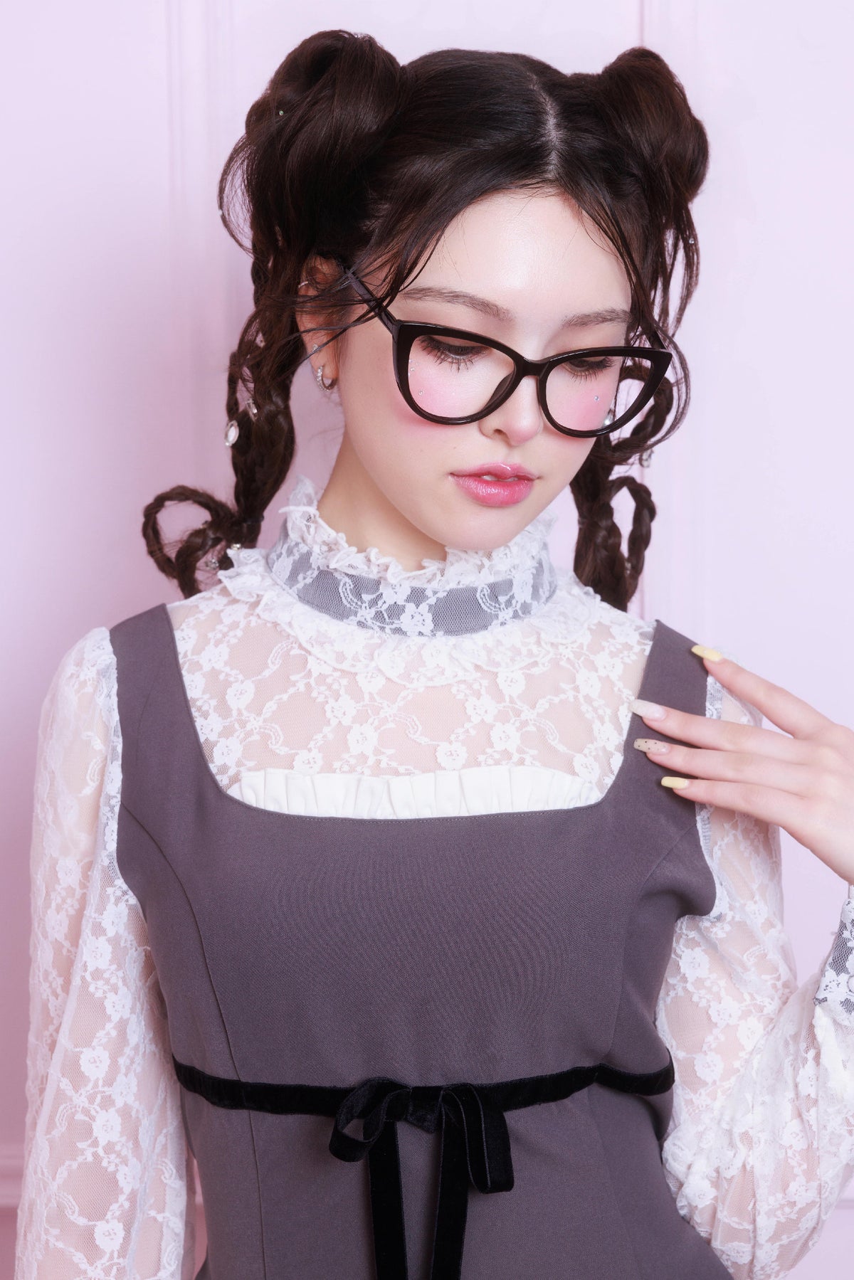 lacy garter onepiece