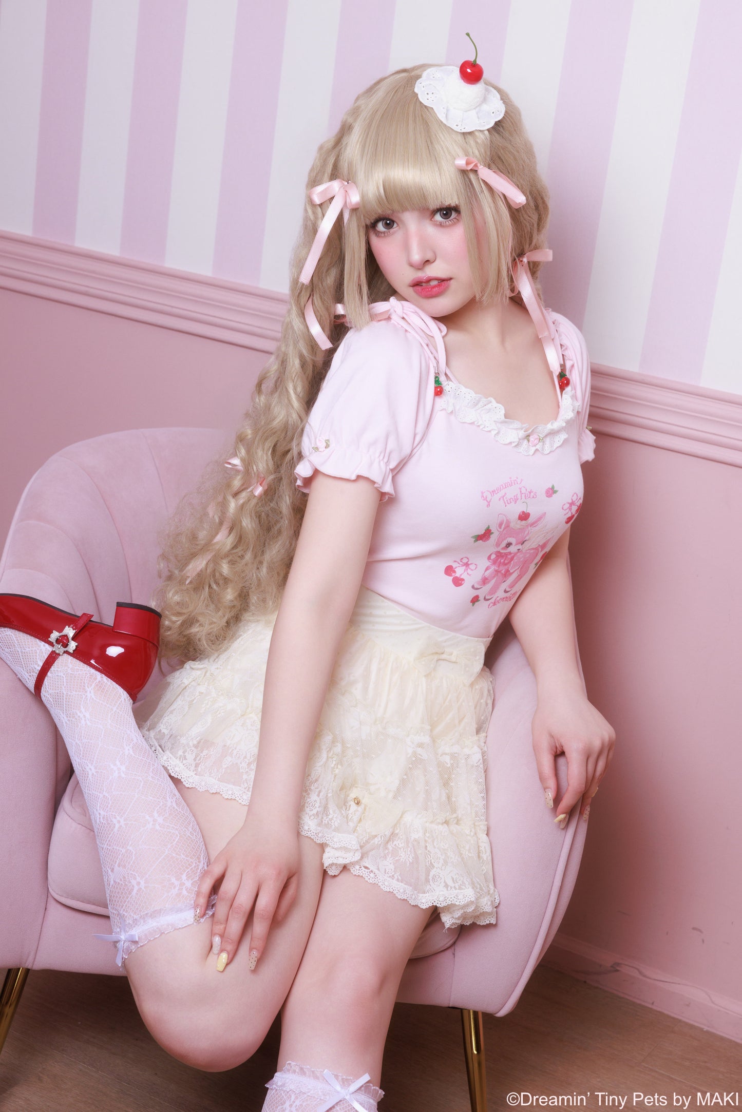 ribbon frill layer skirt