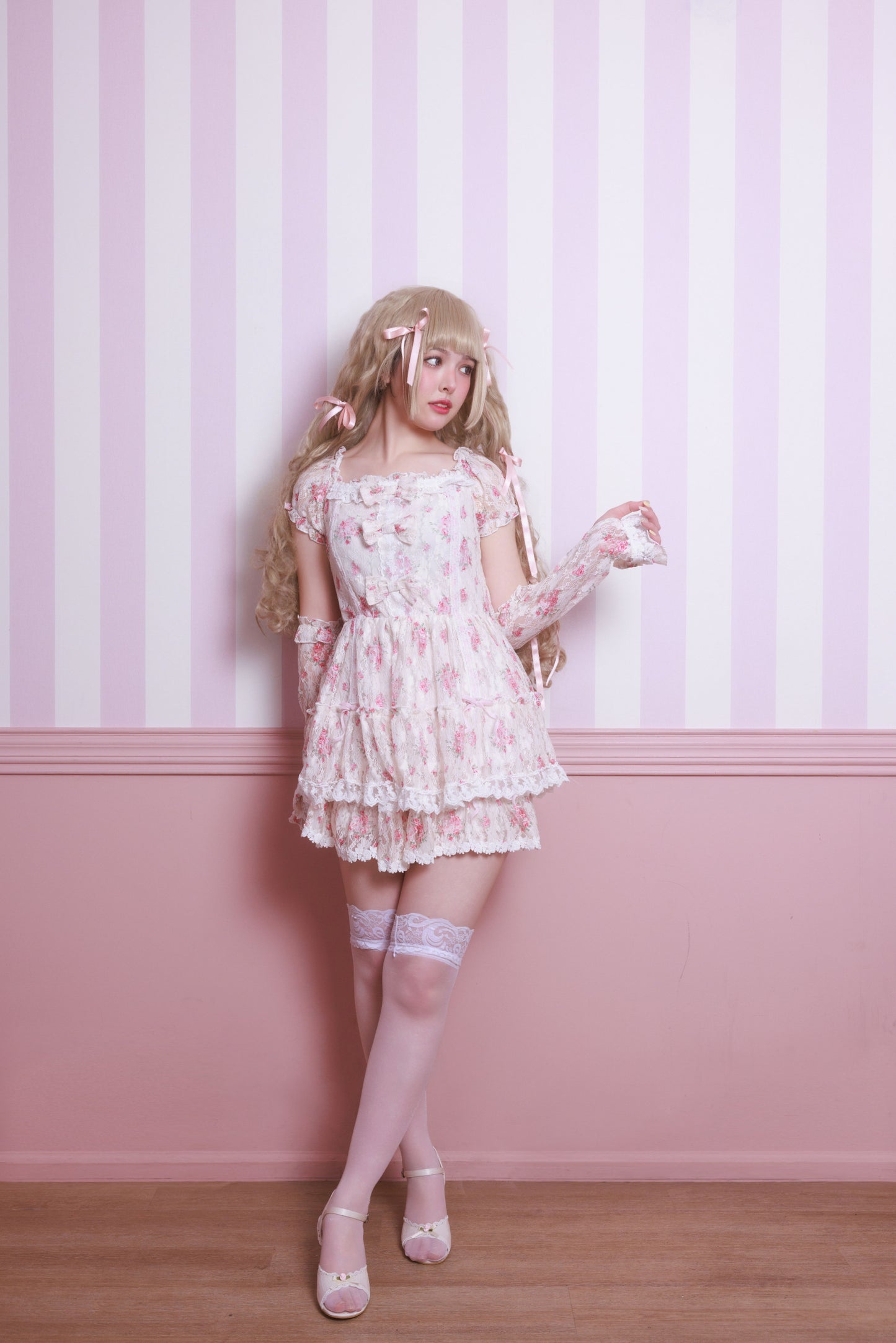 nostalgic lace tunic + arm warmer set