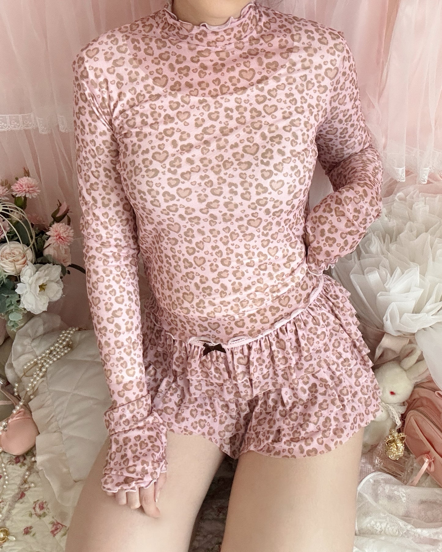lovely leopard mesh inner