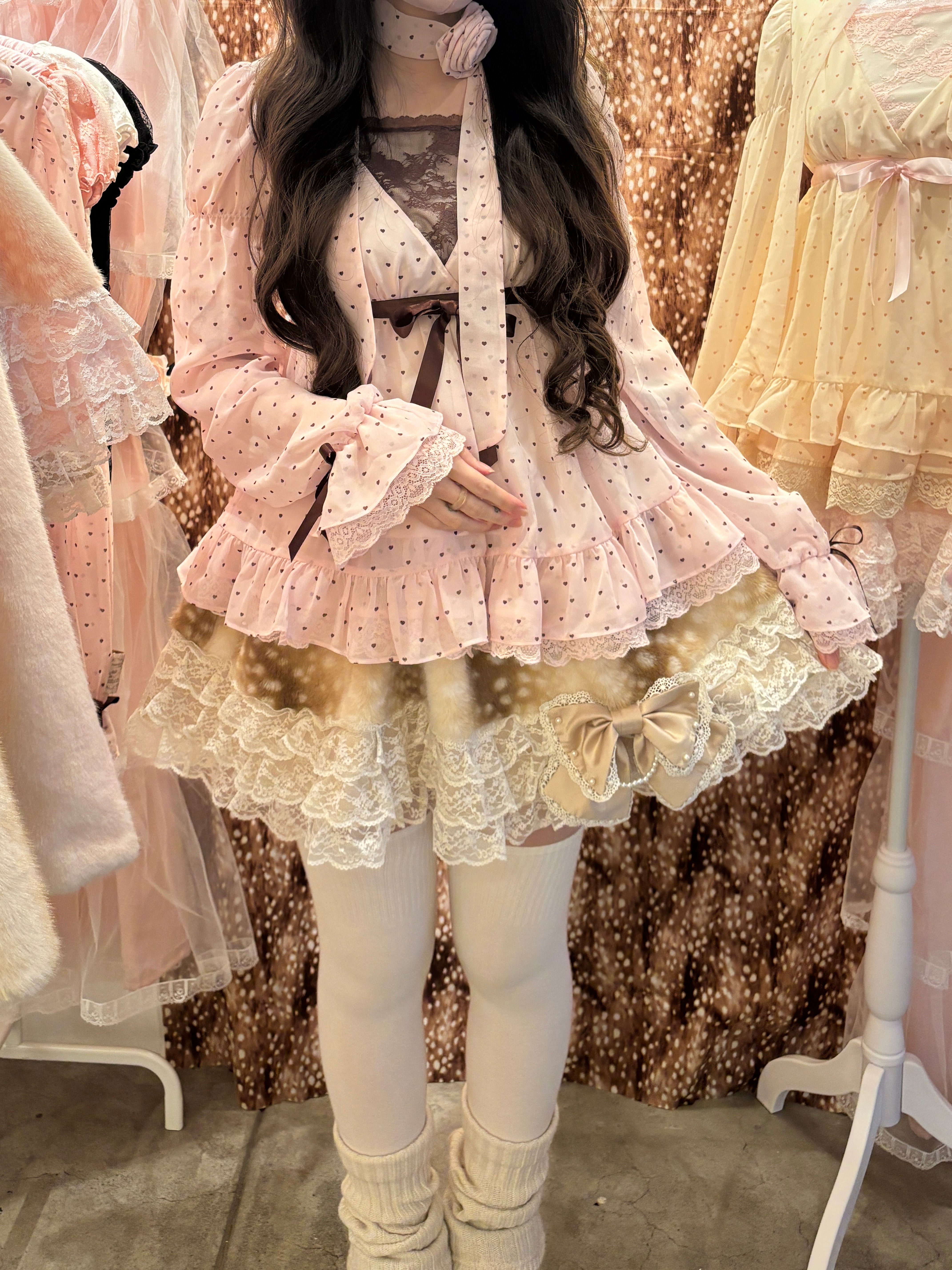 heart polka babydoll tops – cherriette