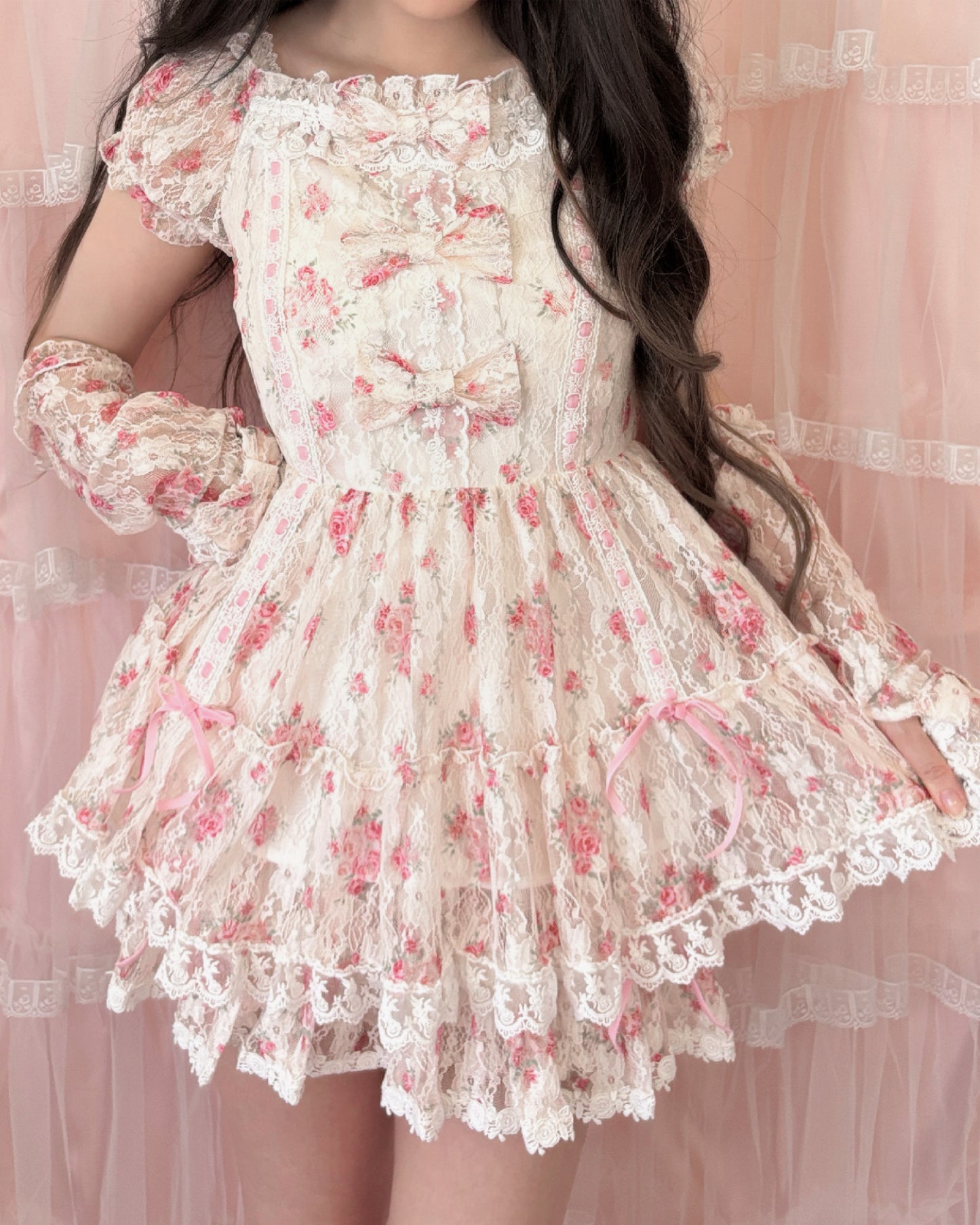 nostalgic lace tunic + arm warmer set