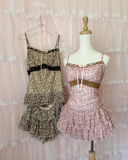 gal leopard mesh camisole