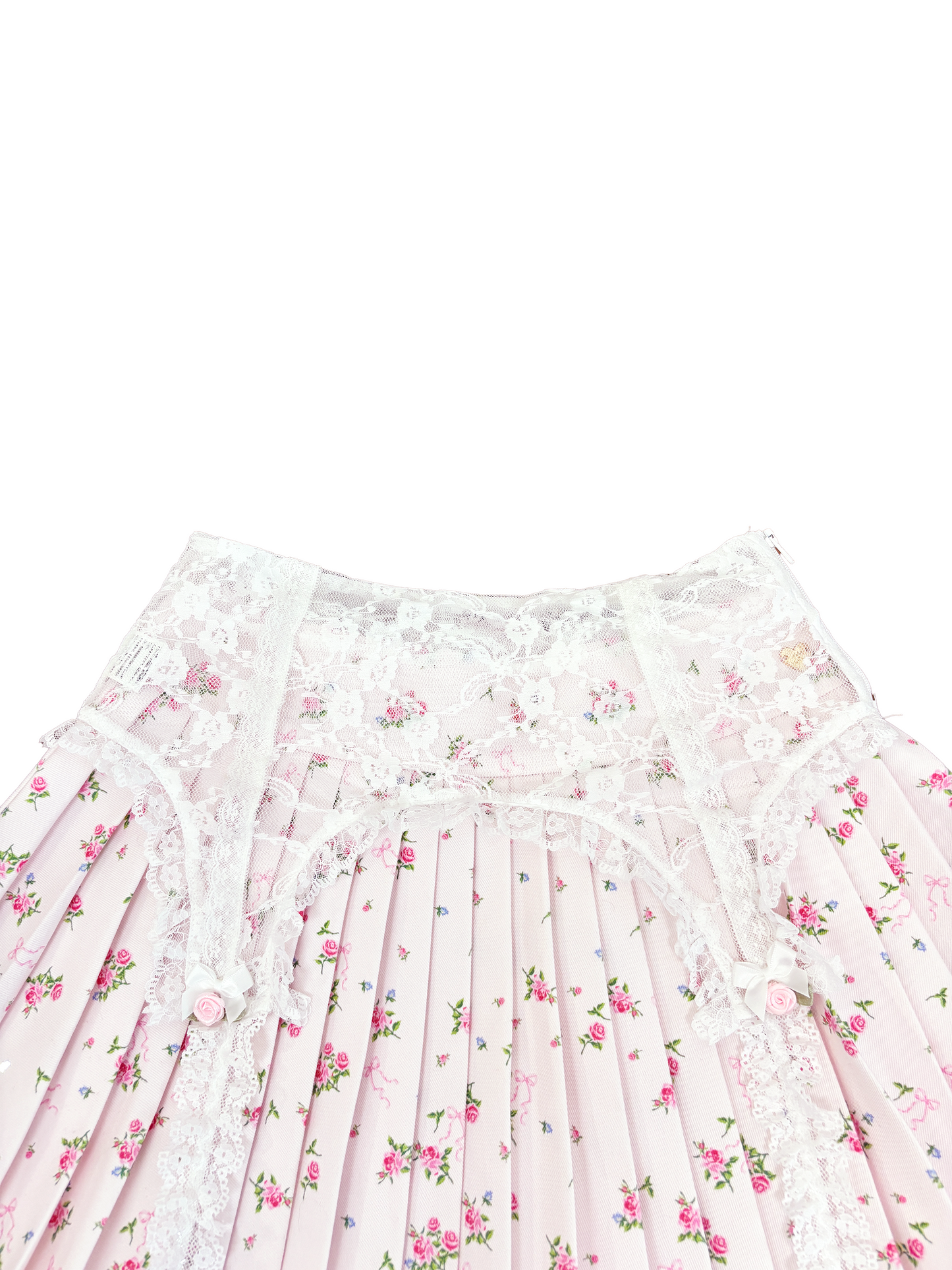 4pc petit floral denim + lace garterbelt set up