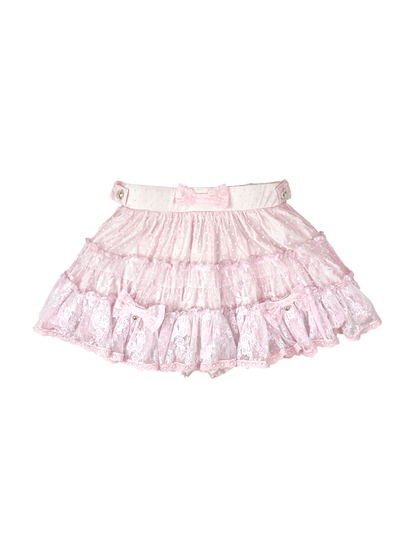 ribbon frill layer skirt