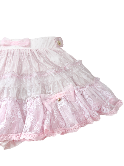 ribbon frill layer skirt