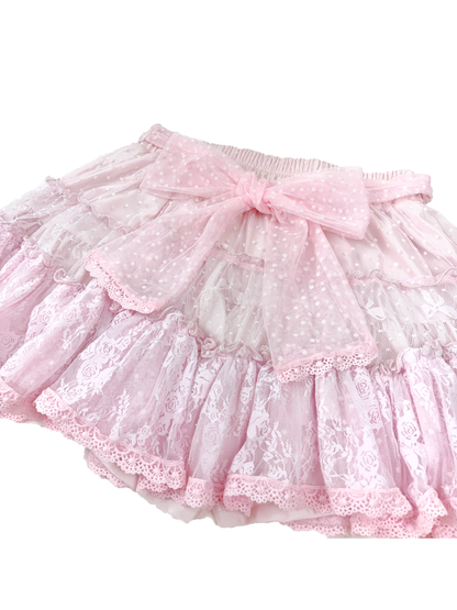 ribbon frill layer skirt