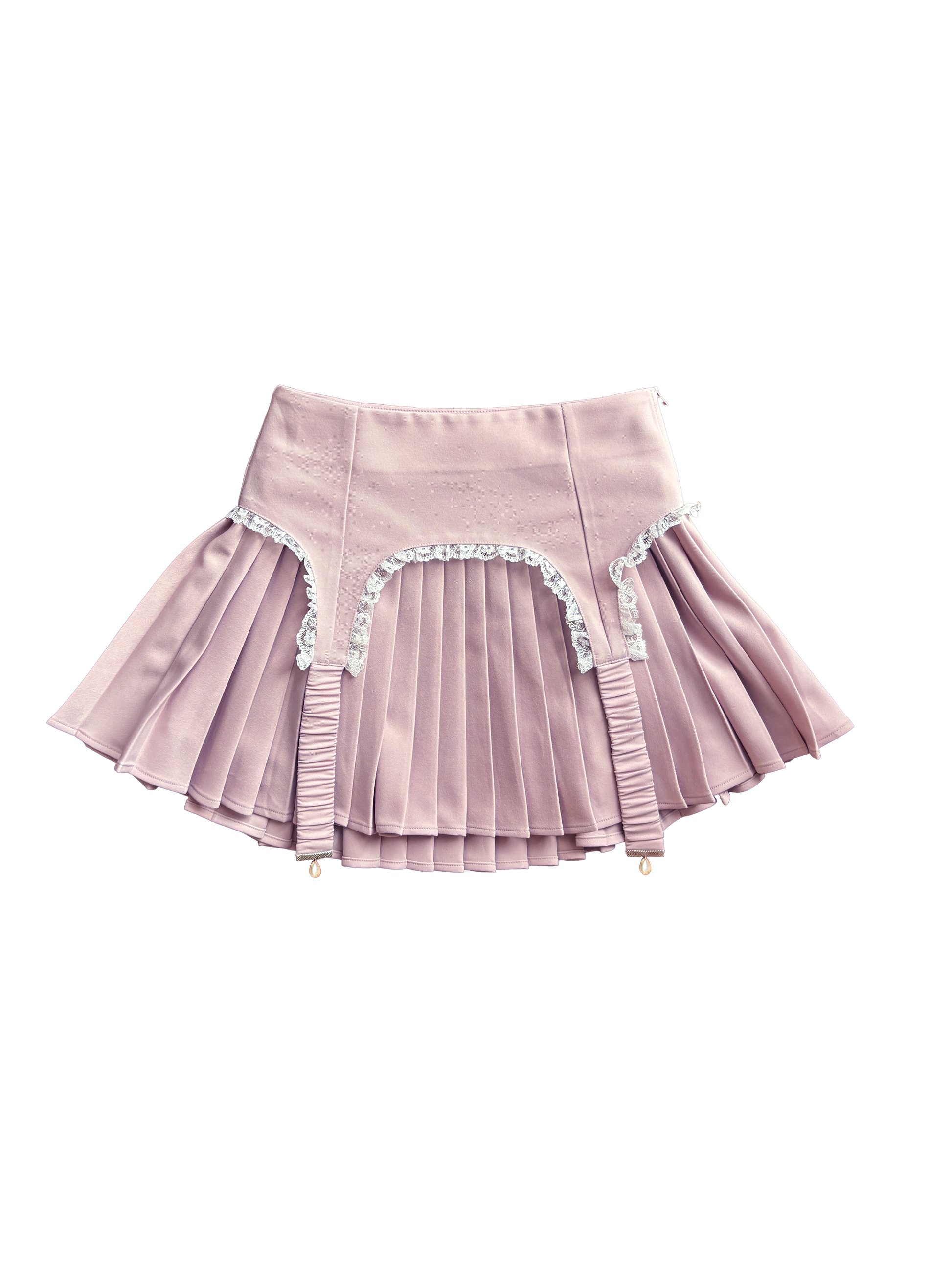 スカート [FRITUR] Curved Check Pocket Skirt Core by XCVI Shirred Panel Asymmetric Midi Skirt in Stretch