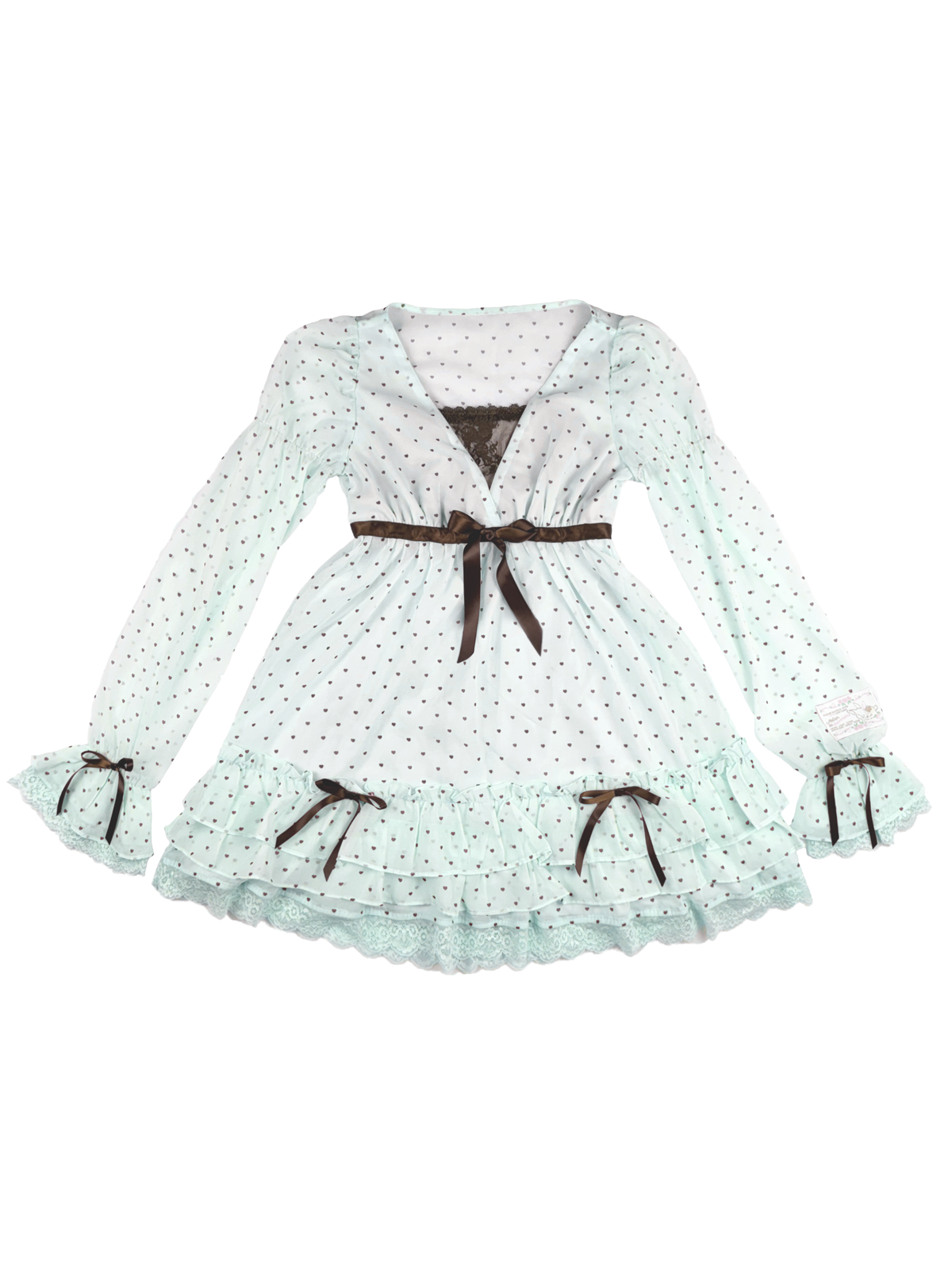 POP UP 予約販売 heart polka babydoll tunic