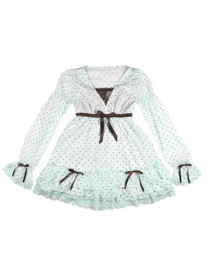POP UP 予約販売 heart polka babydoll tunic